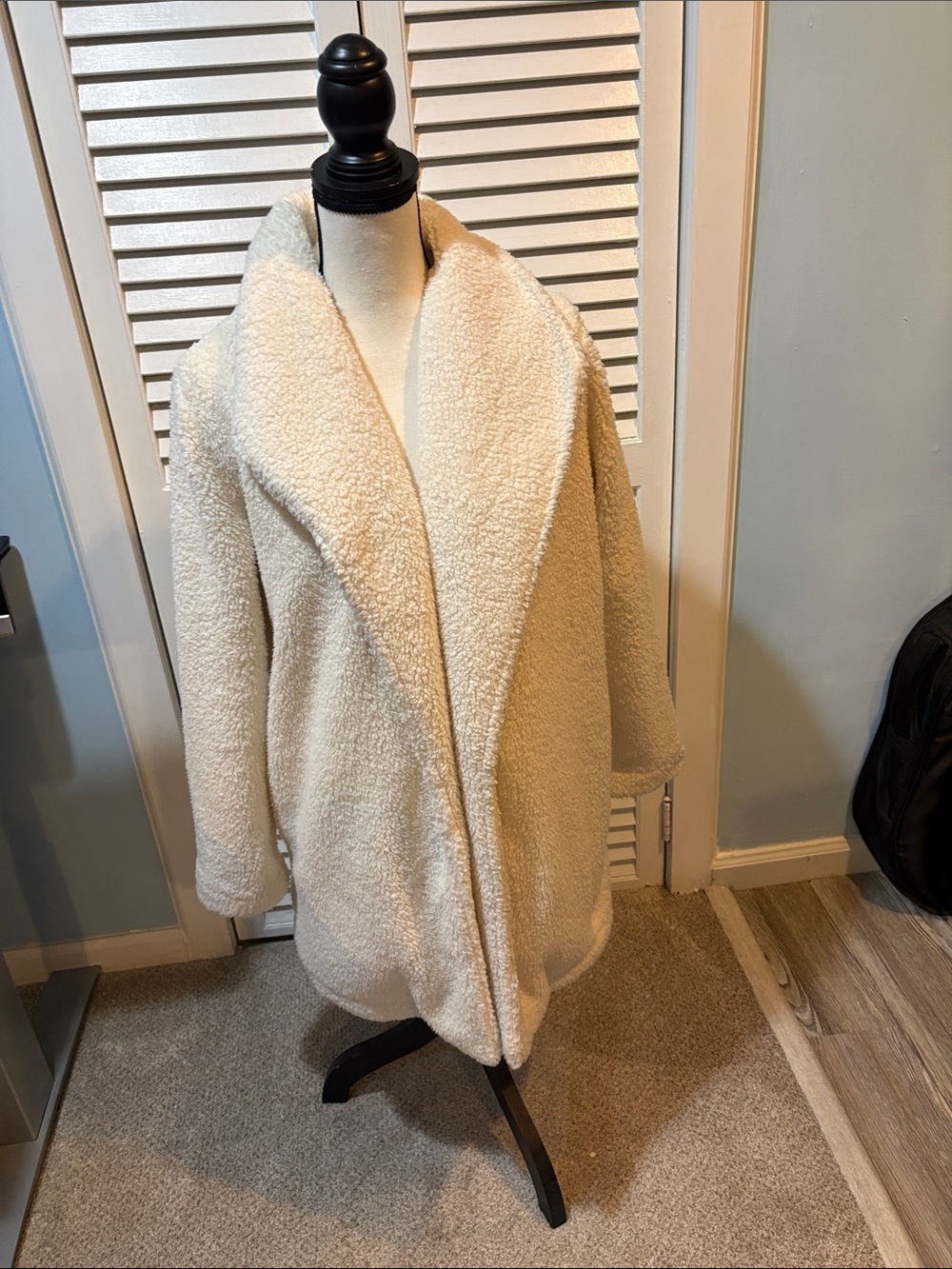 Calvin Klein Cream Plush Teddy Jacket